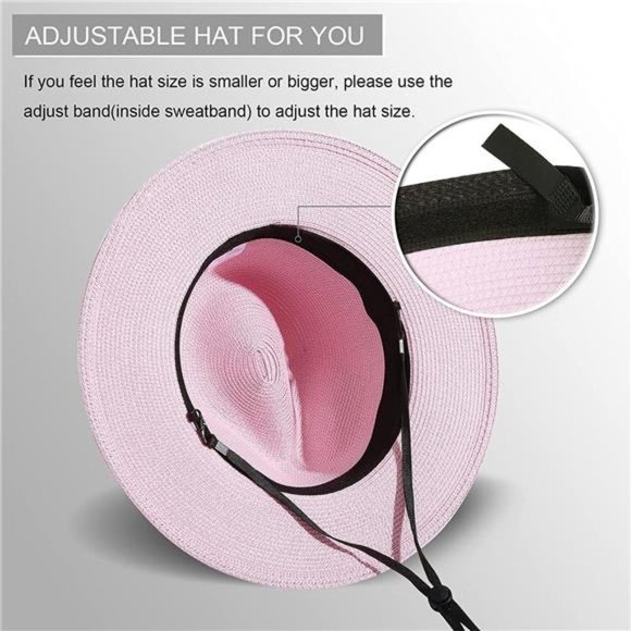 FEDORA Beach Sun Hat UPF50+ Pink - Picture 2 of 3